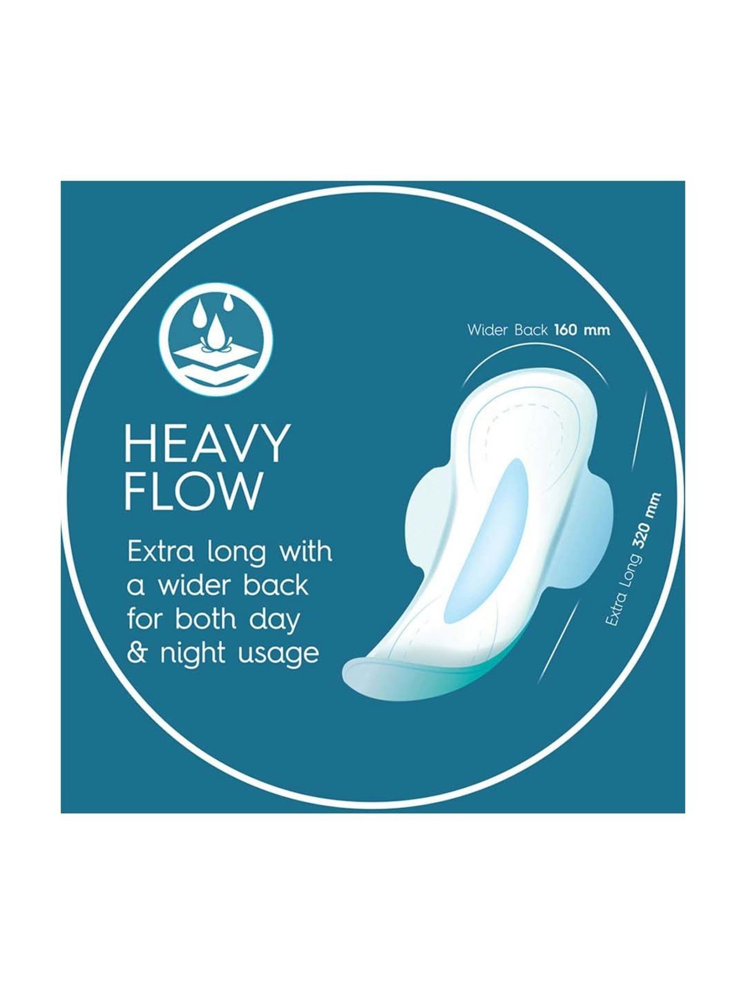 Clovia Botaniqa Gal Pal Sanitary 20 Pads XXL for Extra Heavy Flow - 320 mm