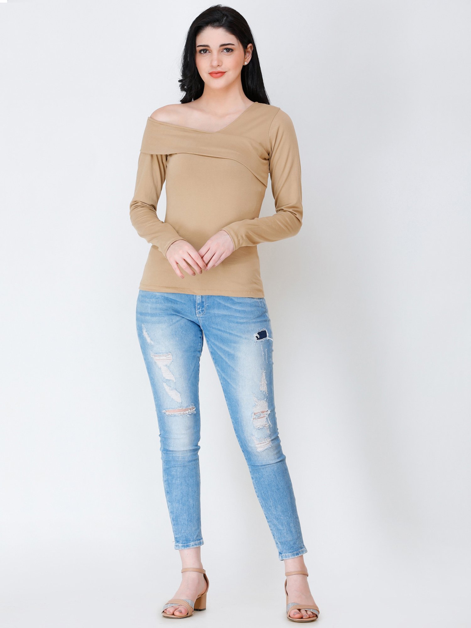 Scorpius Beige Regular Fit Top