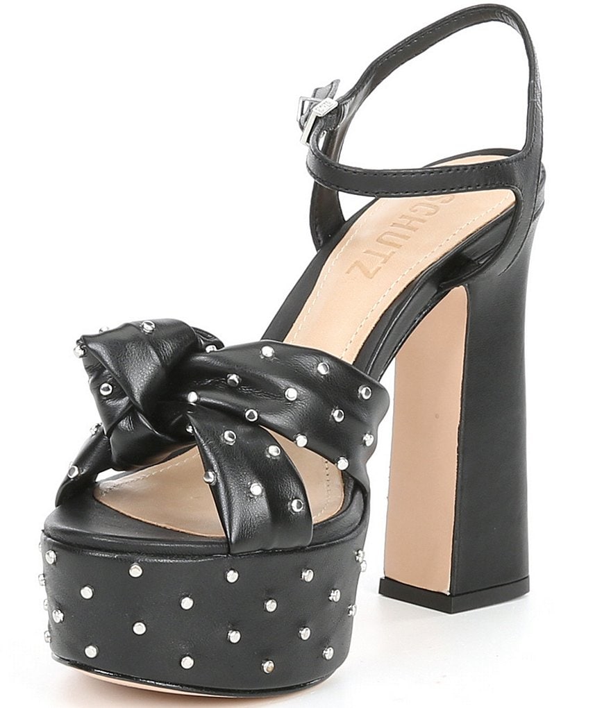Schutz Bethina Studded Platform Knotted Sandals