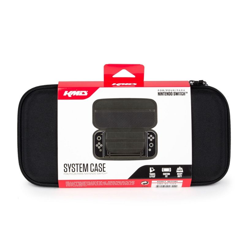 KMD Carrying Case Protective Cover Compatible with Nintendo Switch, Black