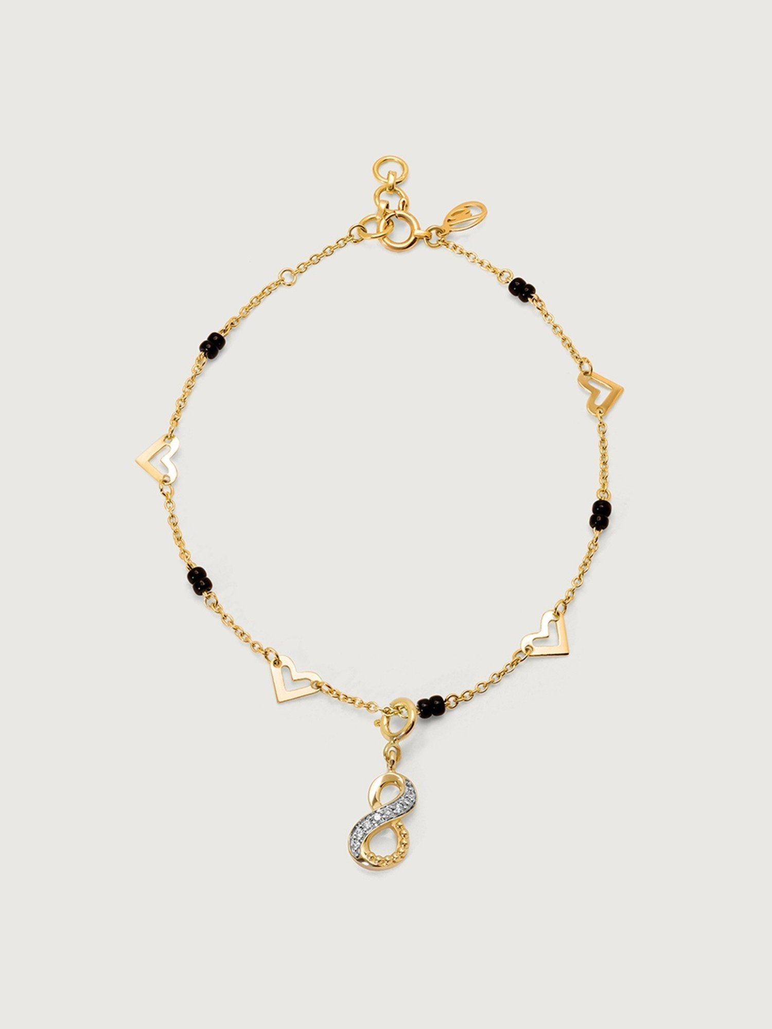 P.N.Gadgil Jewellers 18k Gold Infinity Florall Diamond Necklace For Women