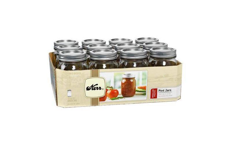 Kerr 1 Pint 12ct Canning Jars Regular Mouth