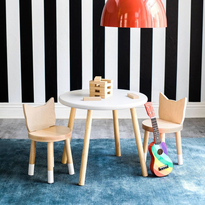 23.5" Peewee Round Kids' Table Maple/White - Nico & Yeye