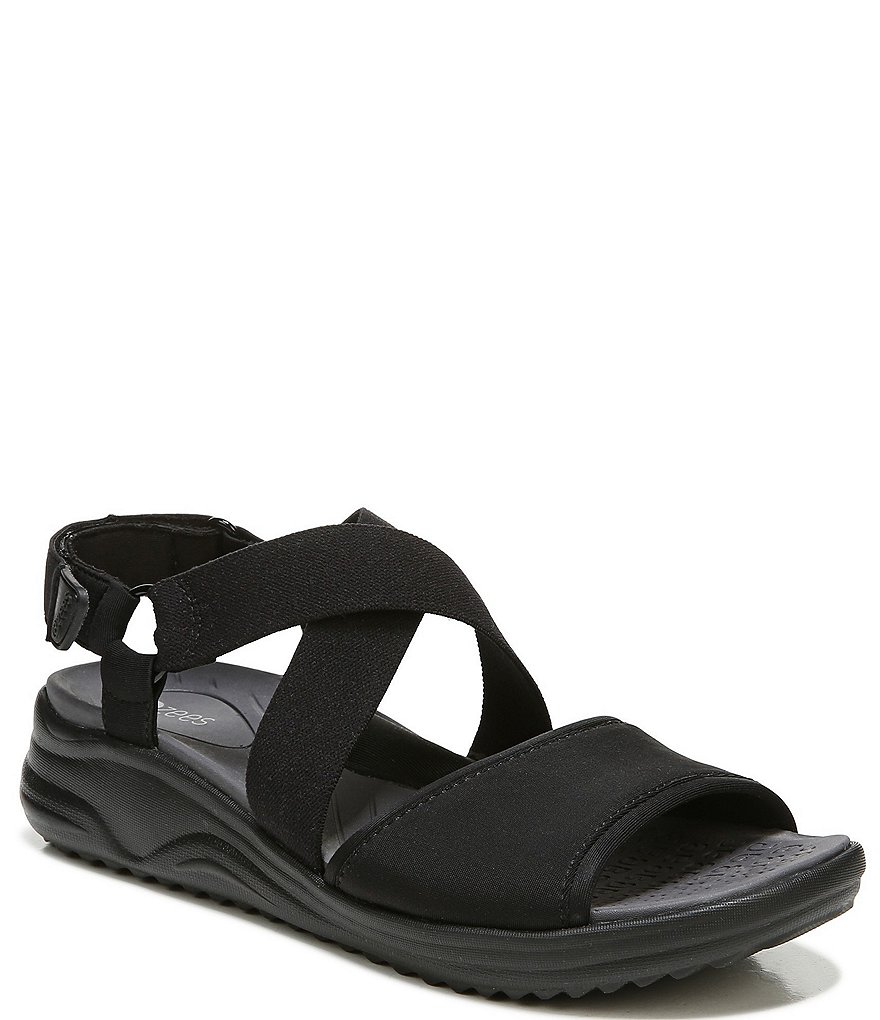 Bzees All In Cross Band Washable Wedge Sandals