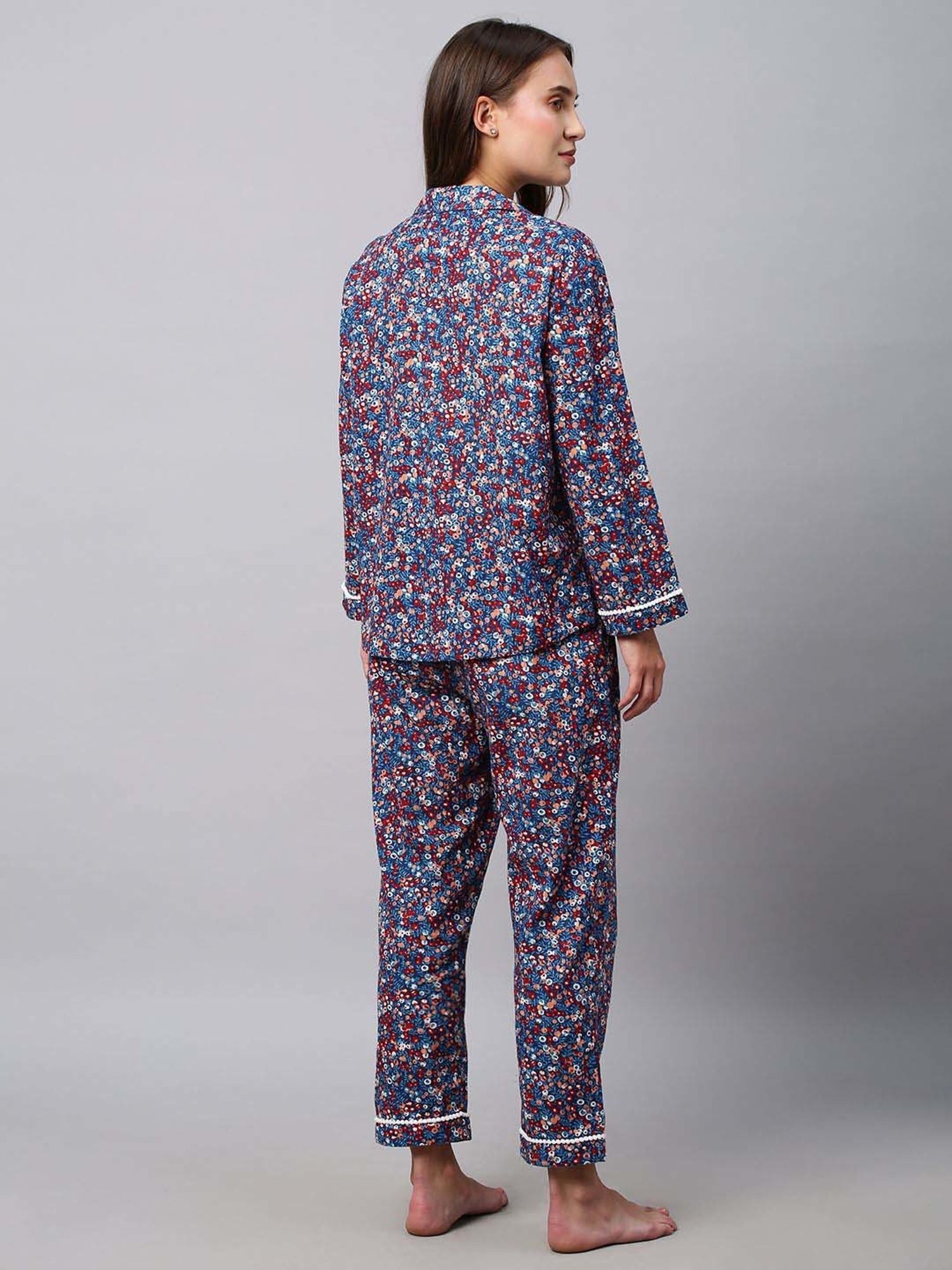 Chemistry Multicolored Floral Print Shirt Pyjama Set