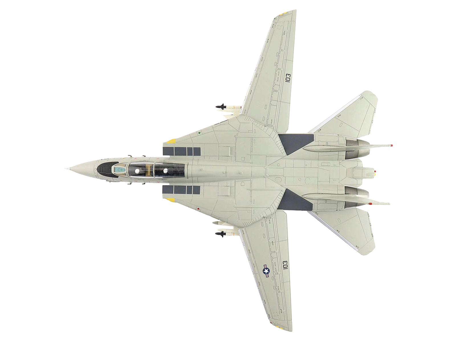Grumman F-14B Tomcat Fighter Aircraft "VF-103 Jolly Rogers USS George Washington" (2000) United States Navy "Air Power Series" 1/72 Diecast Model by Hobby Master