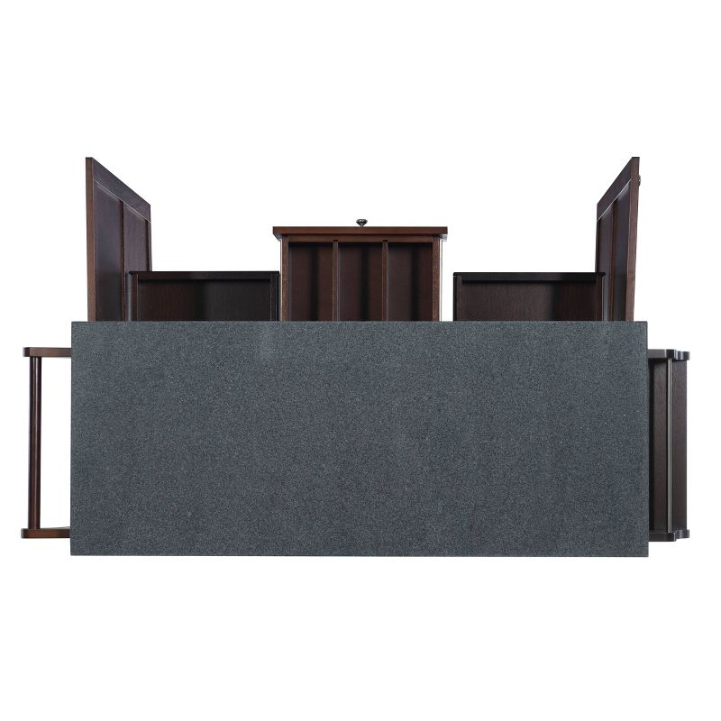 Origami Wood Top Steel Kitchen Organizer 3 Mesh Basket Sliding Drawer (2 Pack)