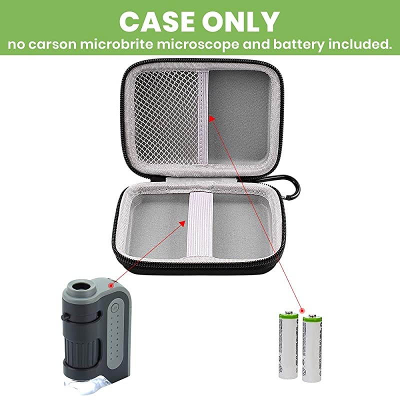 Compatible with Carson MicroBrite Plus 60x120x MM300 20x60x MM450 20x MM280 Power LED Lighted Pocket Microscope Box Only