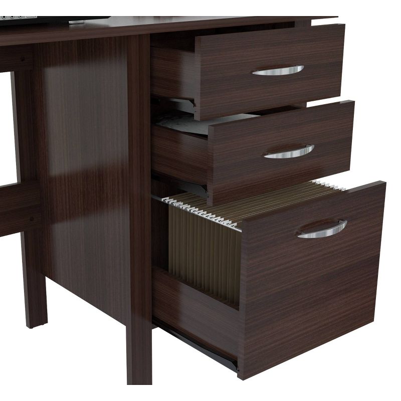Writing Desk with 3 Drawers Espresso - Inval