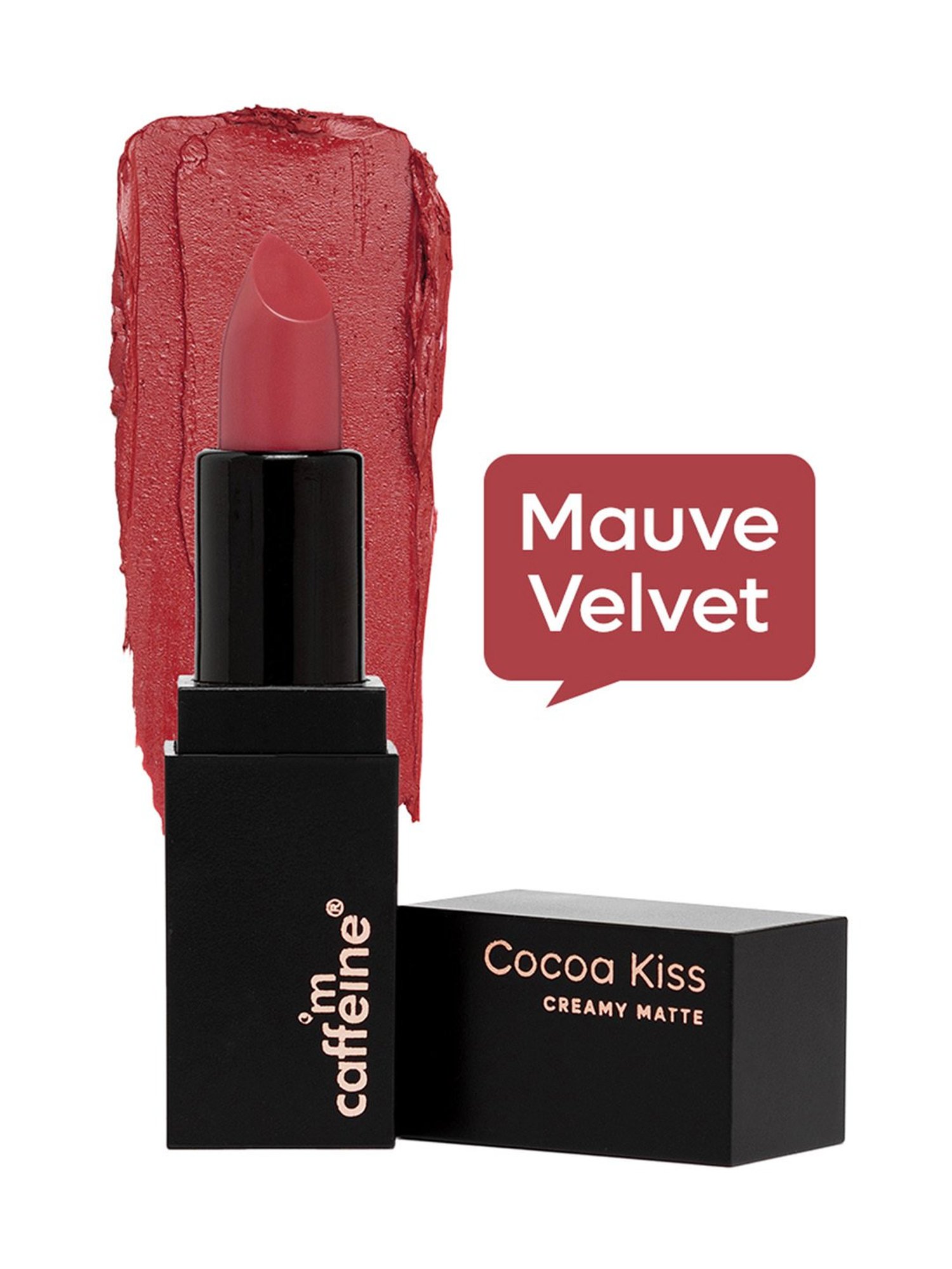 mCaffeine Cocoa Kiss Creamy Matte Lipstick Mauve Velvet - 4.2 gm
