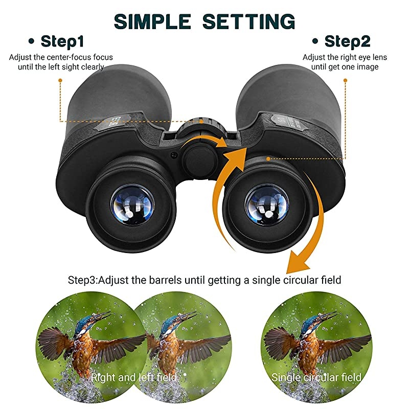 Giant Binoculars Astronomy 15X70 with Phone Adapter Tripod Adapter and Carrying Bag FMC Waterproof Binoculars for Adults Kids