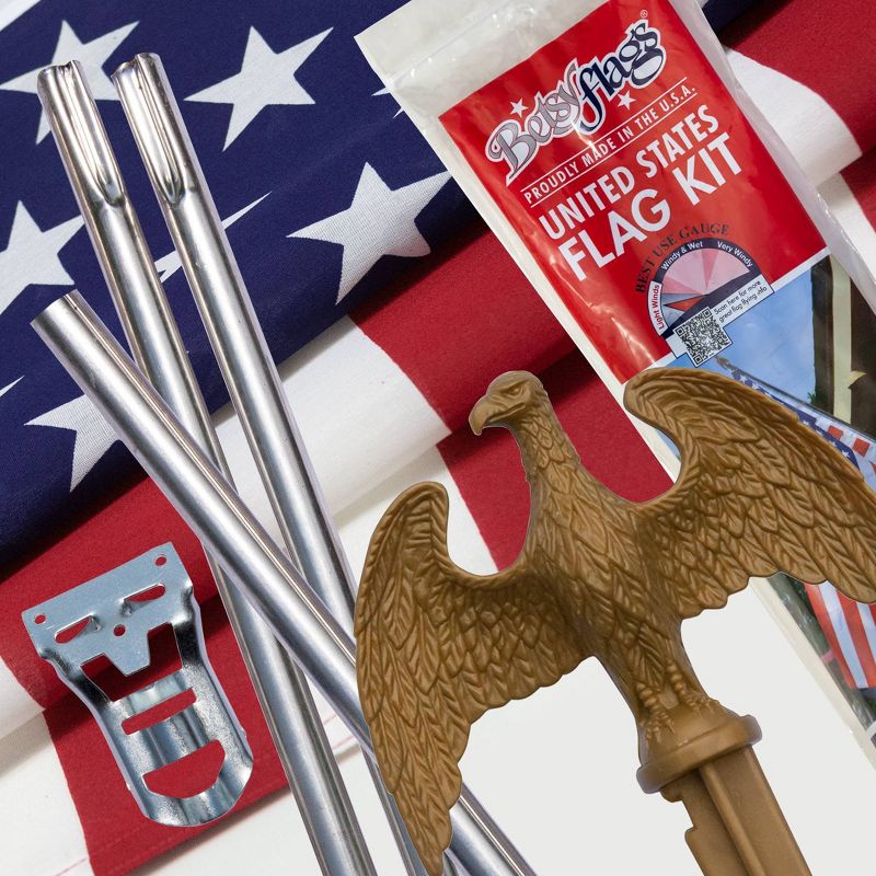 3'x5' Polycotton Flag With Pole