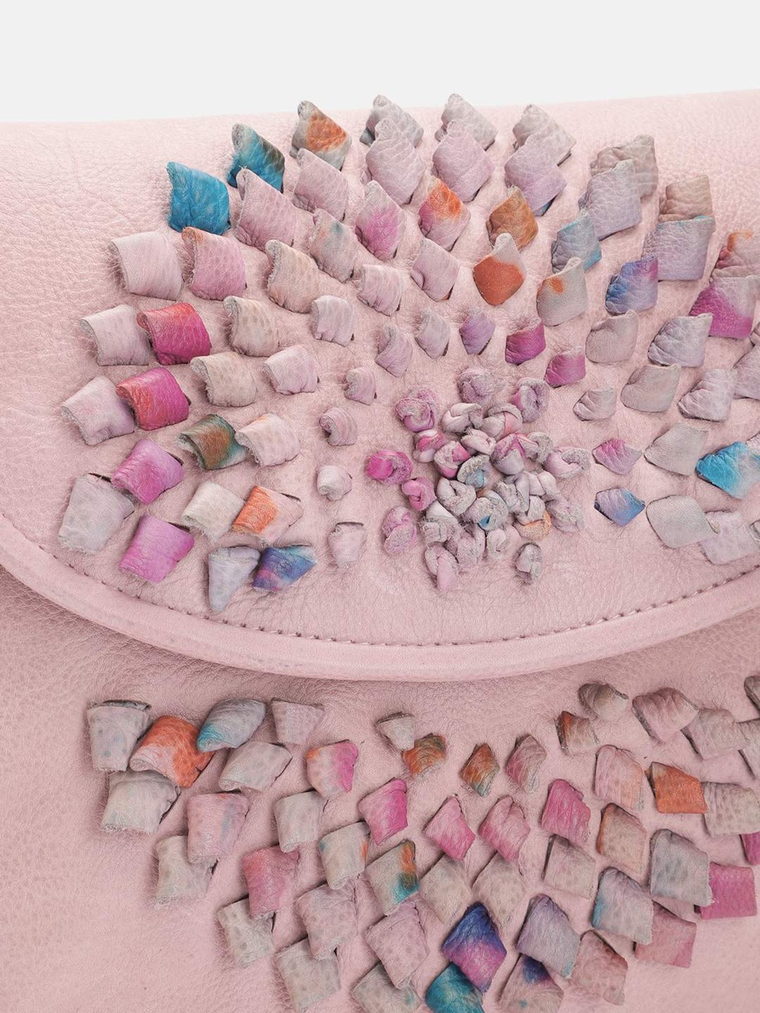 Art N Vintage Glory Rose Pink Leather Textured Medium Sling Handbag