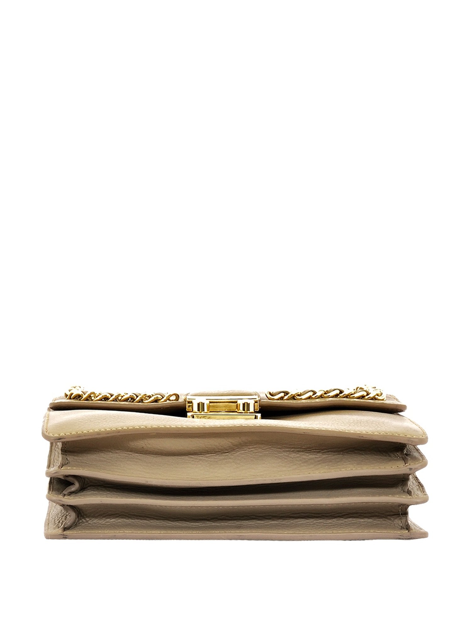 Eske Orsina Beige Solid Medium Handbag