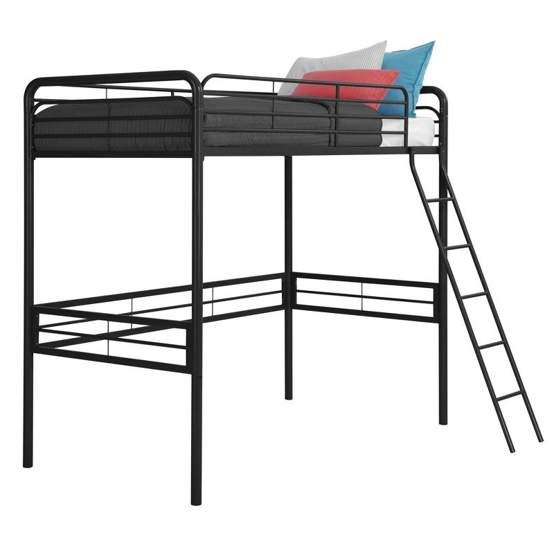 Twin Metal Loft Bed Black - Room & Joy