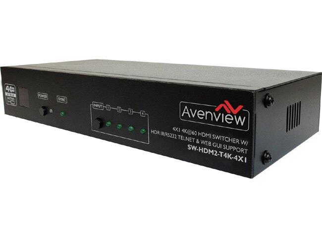 Avenview SW-HDM2-T4K-4X1 4x1 HDMI 4K UHD Matrix with 6G/Auto Detect Capability