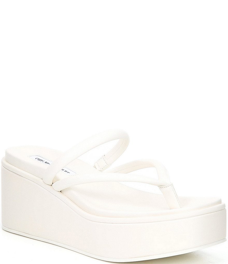 Chelsea & Violet Benni Color-Changing Flatform Wedge Thongs