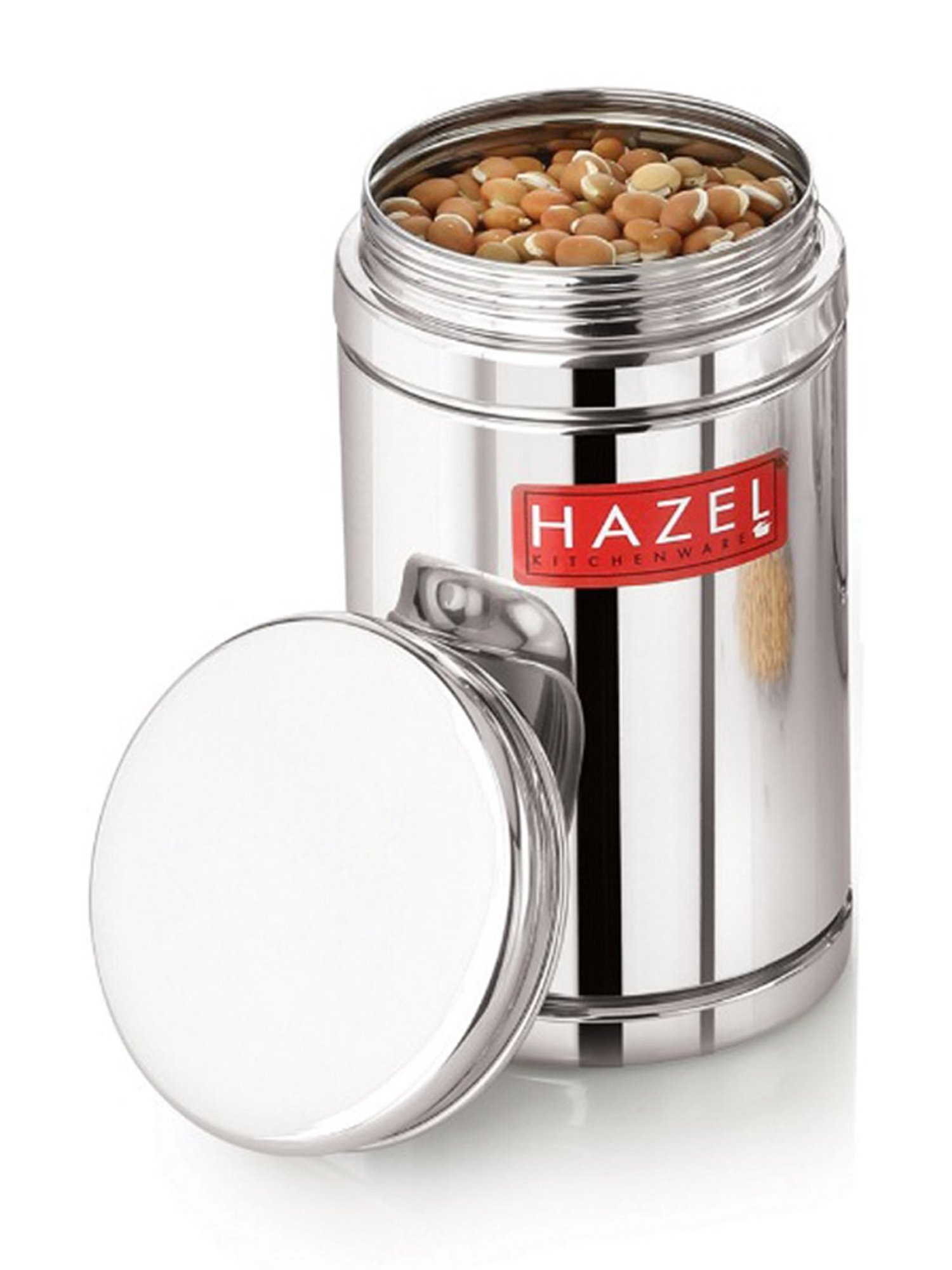 HAZEL Silver Stainless Steel Containers - Set of 12 (0.8L)