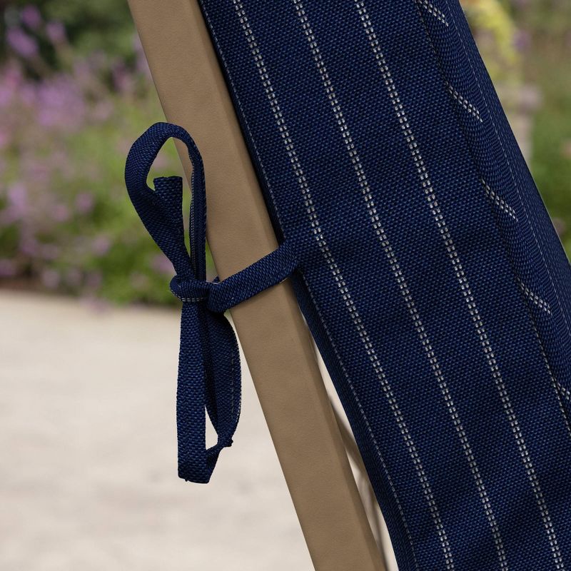 Sunnydaze Indoor/Outdoor Olefin Polyester Replacement Tufted Settee Cushion for Bench, Couch, or Loveseat - Blue - 3pc