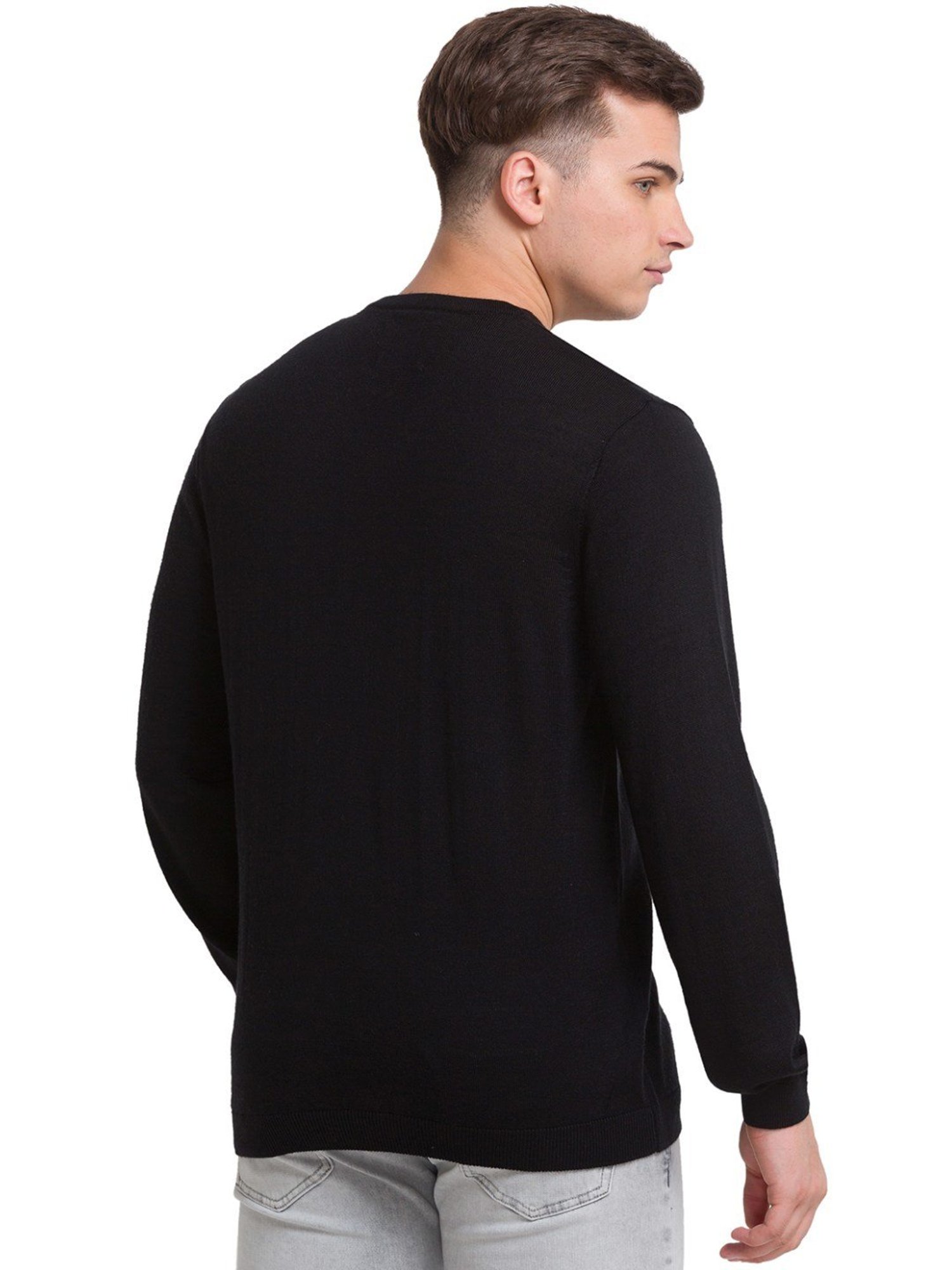 ColorPlus Black Tailored Fit Sweater