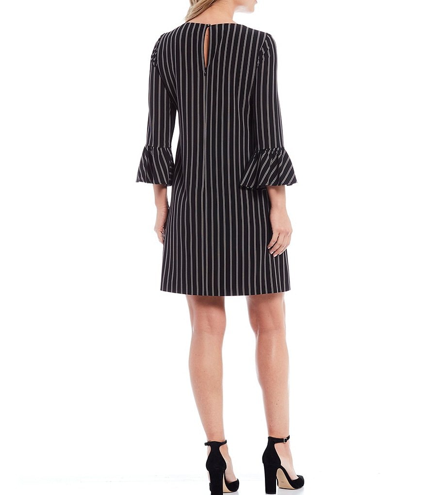 Preston & York Renee Stripe Flutter Sleeve Dress