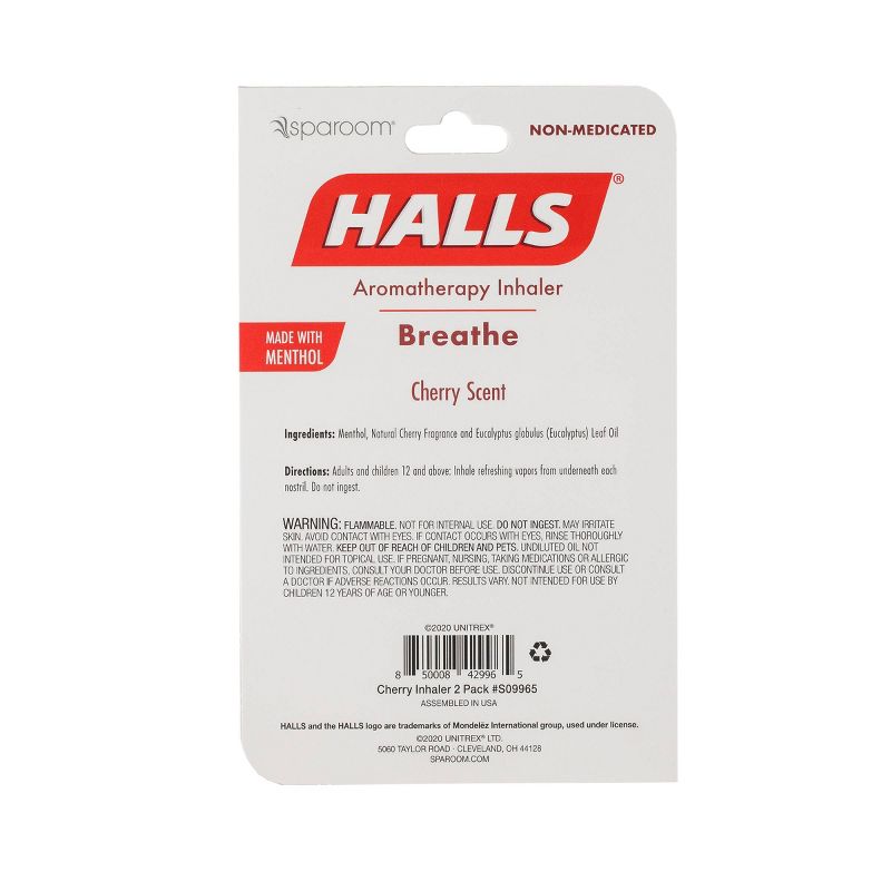 Halls by SpaRoom Inhaler - Cherry - 2pk