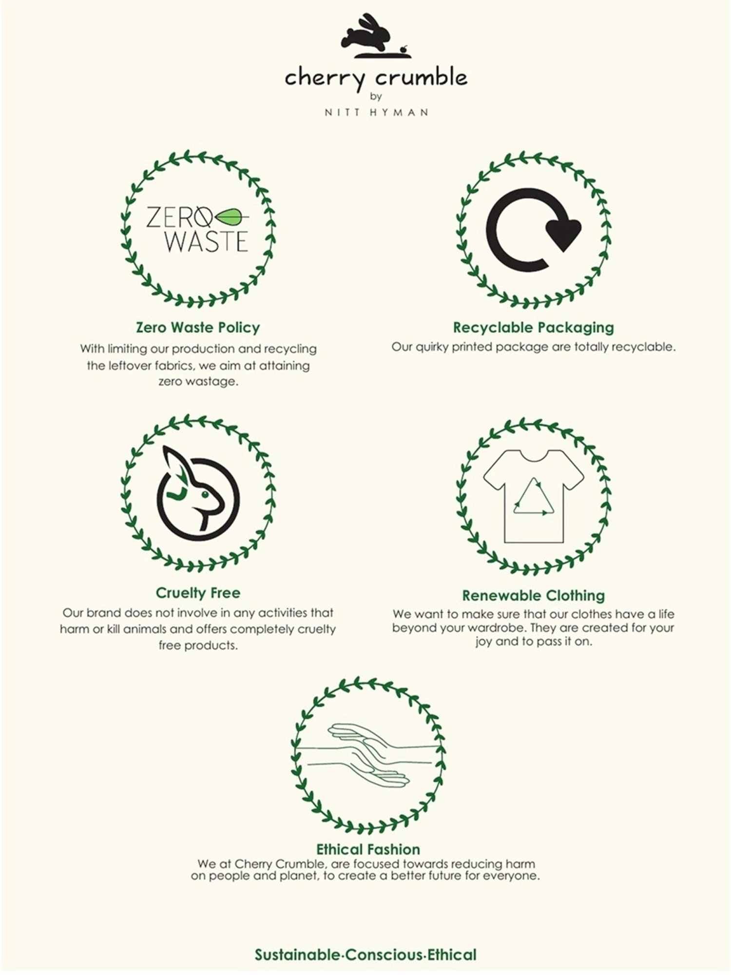 Cherry Crumble by Nitt Hyman Girls Black & Brown Regular Fit Trousers