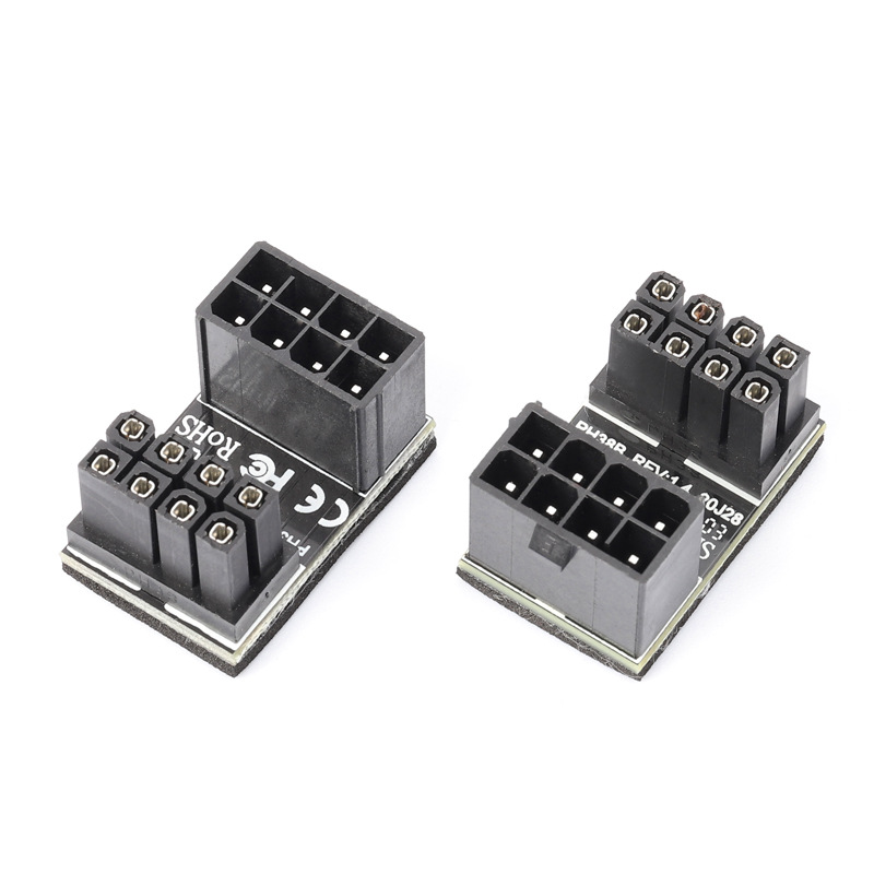 6Pin Graphics Card Power Connector (180&deg; Turning),Computer Cables Graphics Card Power Supply Connector 6PIN Adapter 180&deg; Turning (2 PACK )