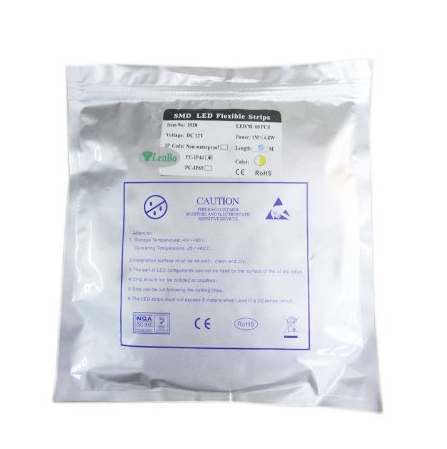 High Power 12V 5M 3528 RGB Flexible LED Strip Lights(Green) Waterproof 300 Units 24W (RGB)