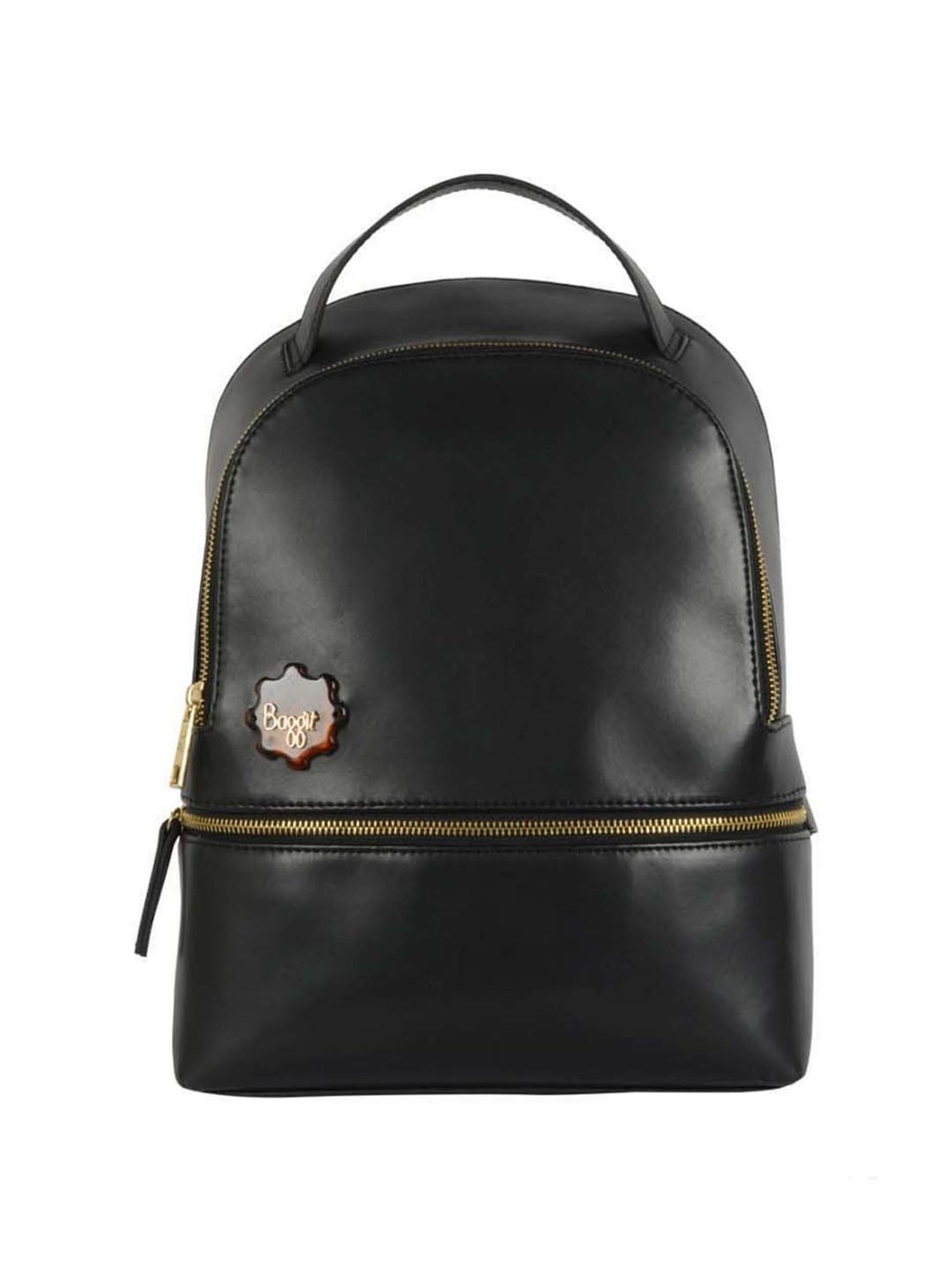 Baggit Black Solid Medium Backpack