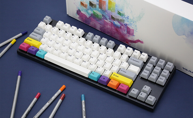 2, 60% Wired/Wireless Mechanical Keyboard (Kailh Box Brown Switch/White Case) - Full Keys Programmable - True RGB Backlit - Tap Arrow Keys - Double Shot PBT Keycaps - NKRO - 1900mAh Battery