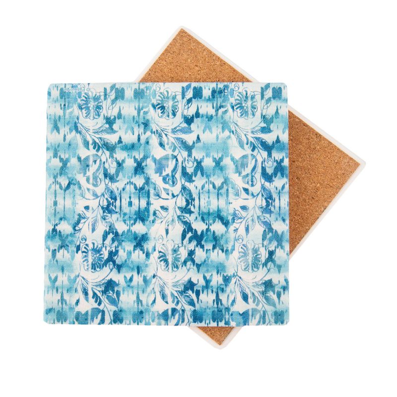 4pk Cork Patina Batik Coaster Set - Thirstystone