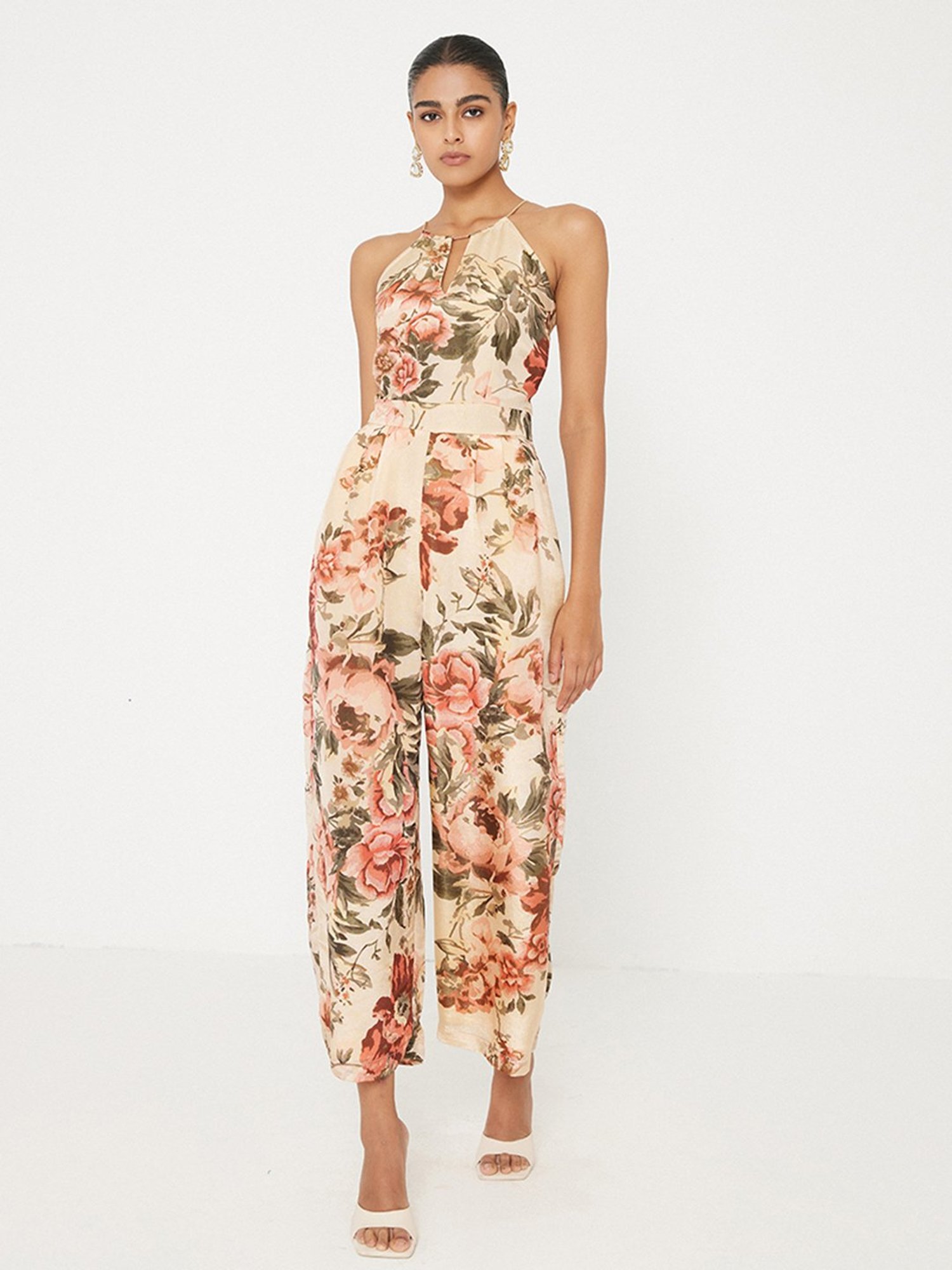 ANCESTRY Multicolor Floral Print Jumpsuit