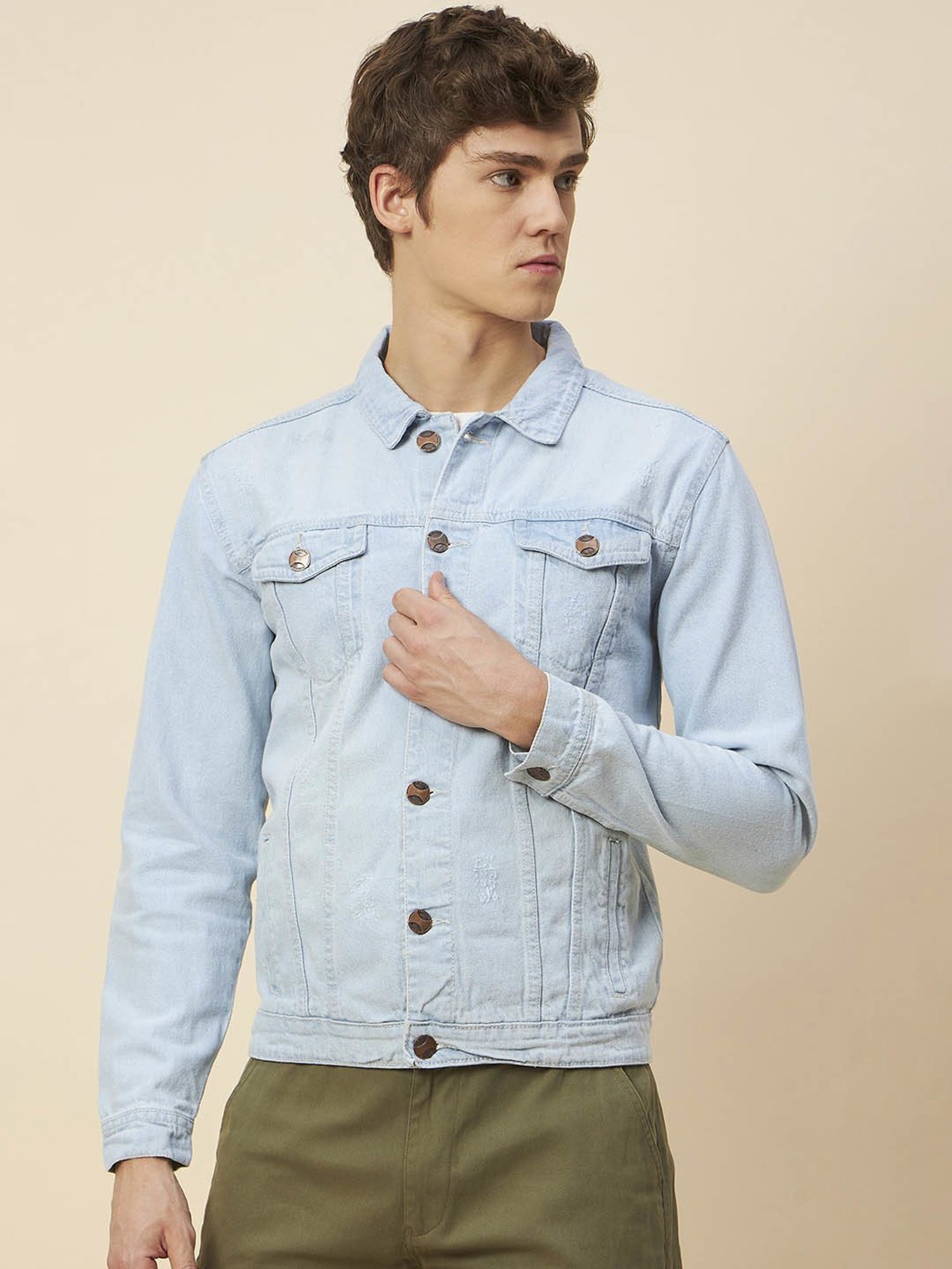 High Star Light Blue Regular Fit Denim Jacket