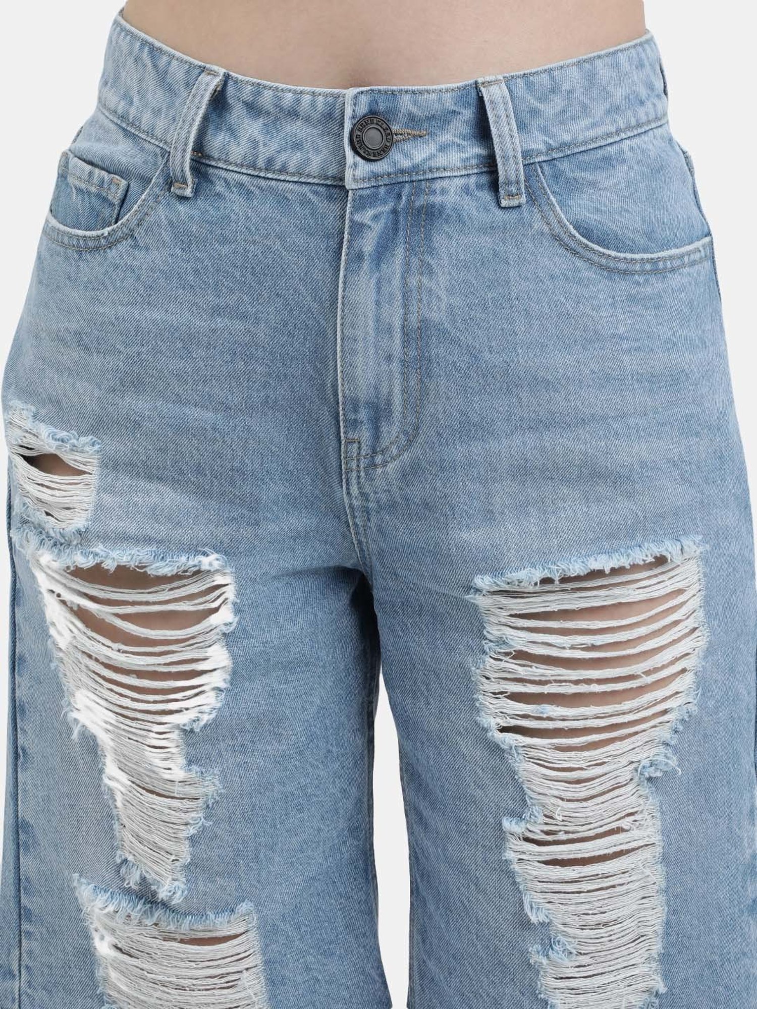 Bene Kleed Blue Slim Fit High Rise Shorts