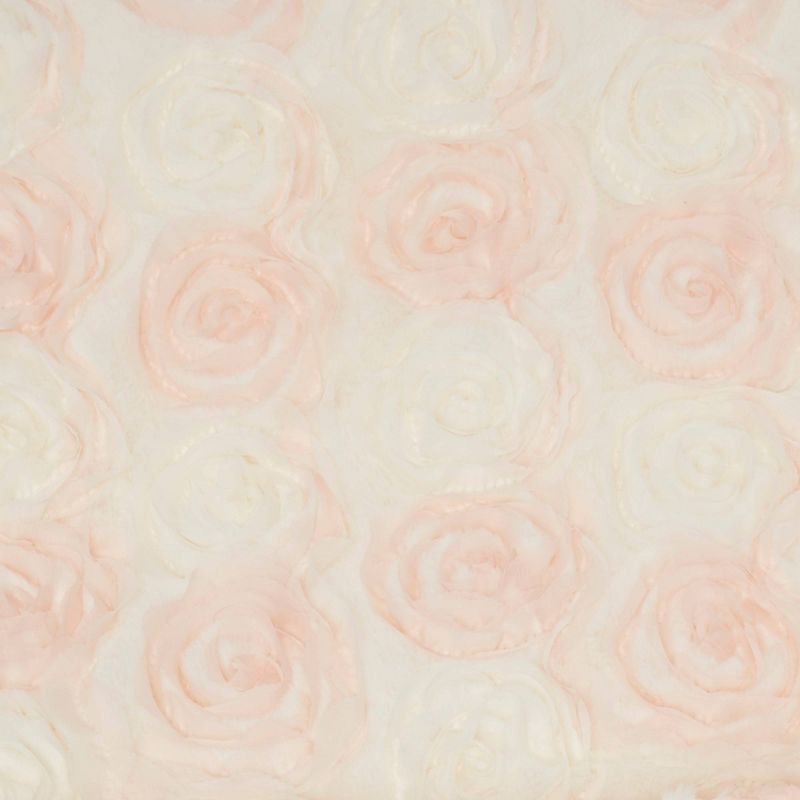 50"x60" Fur Chiffon Roses Faux Fur Throw Blanket Ivory - Mina Victory