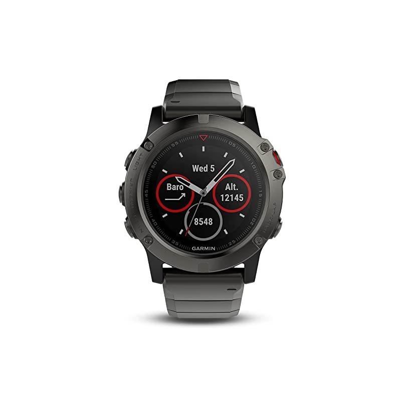 Fenix 5X Sapphire - Slate Gray with Metal Band (Renewed)