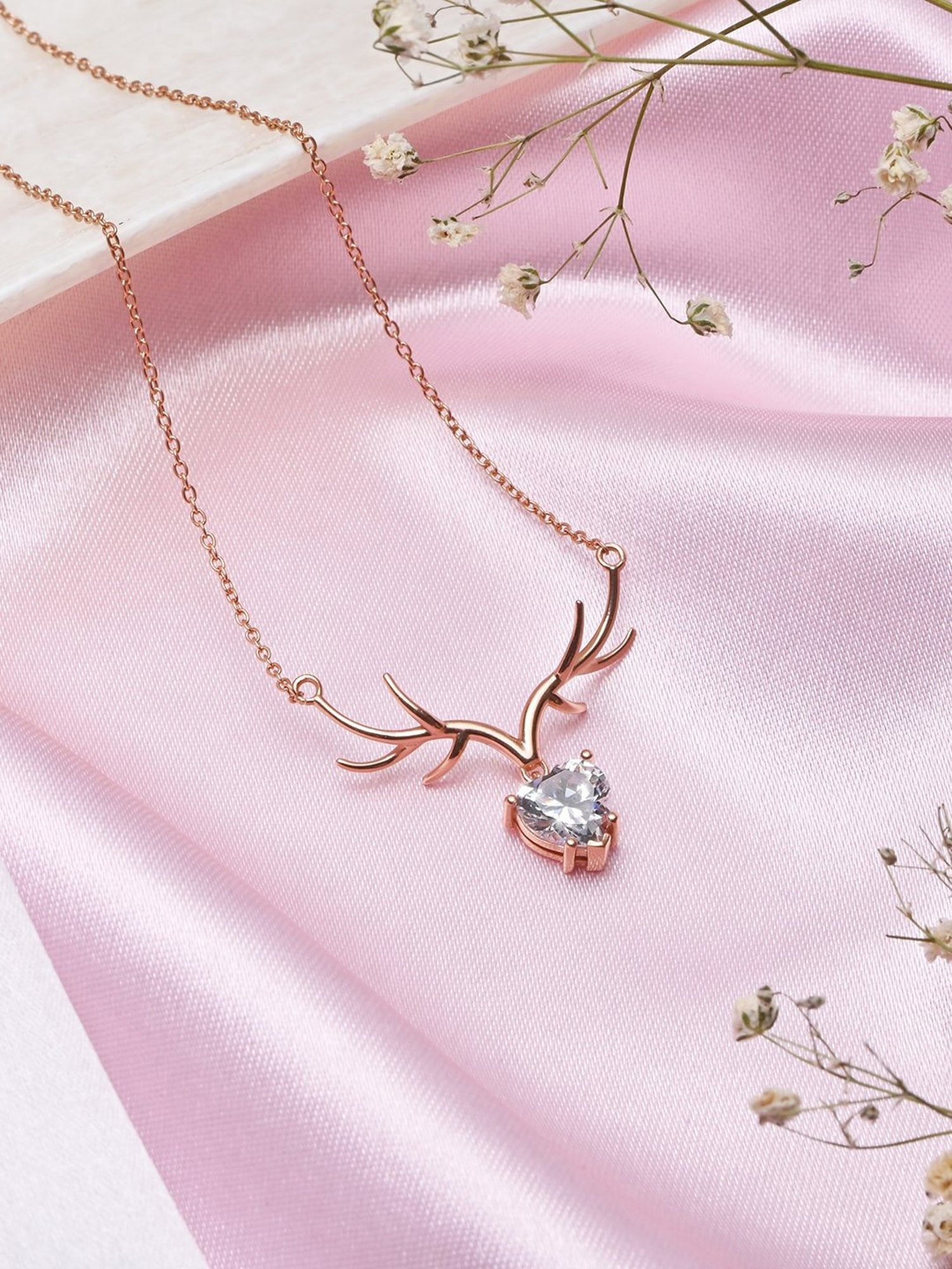 Zavya 925 Sterling Silver Mystique Deer Princess Necklace For Women