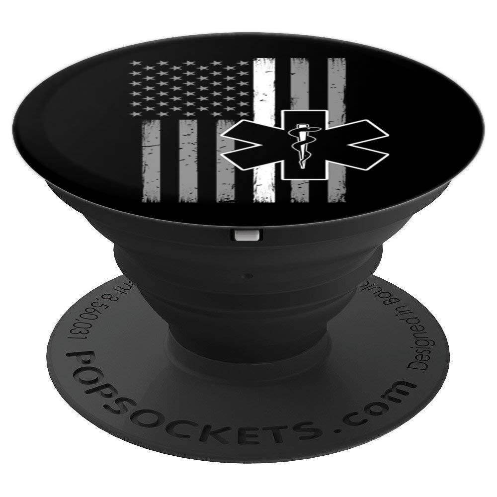 Emergency Medical Technician EMT Flag - PopSockets Grip and Stand for Phones and Tablets