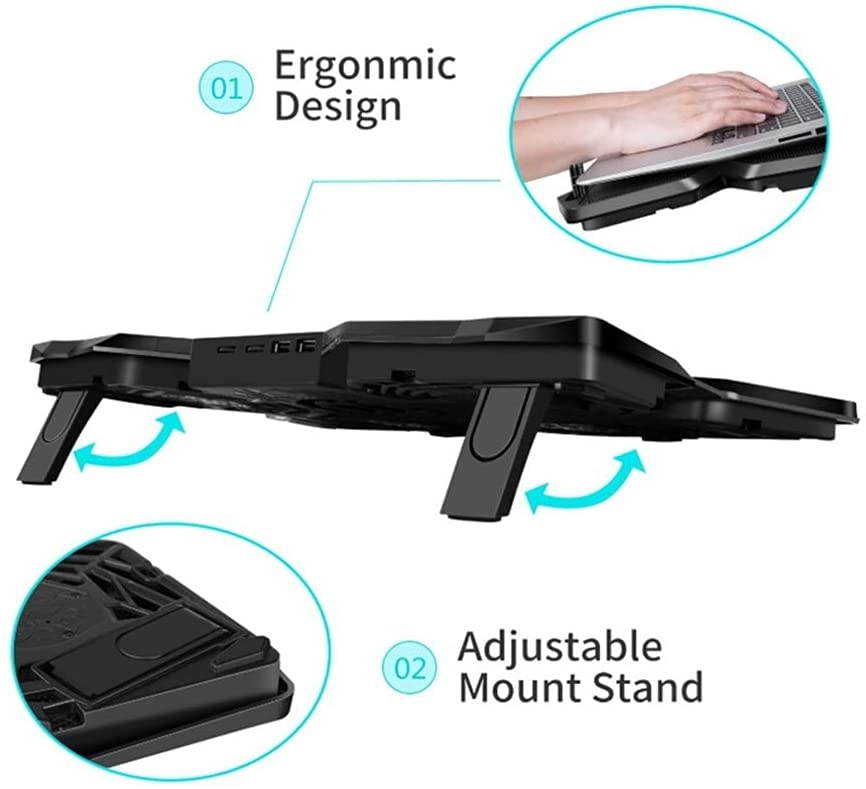 Computer Cooler USB Cooling Fan Laptop Notebook Cinema Cooler USB External Heat Sink Computer Bracket High Speed Mute Cool Pad (Color : NO.3)