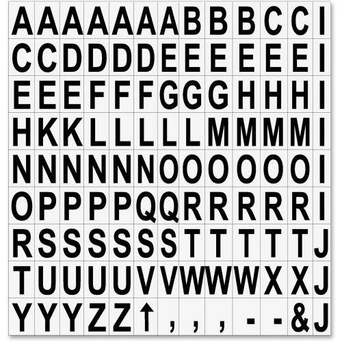 Bi-silique Interchangeable Magnetic Board Accessories Letters Black 3/4"h KT2220