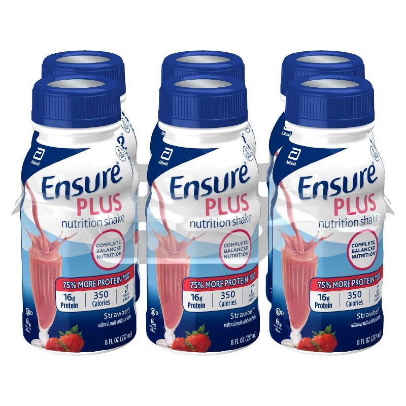 Ensure Plus Nutritional Shake - Strawberry - 6pk/8 fl oz