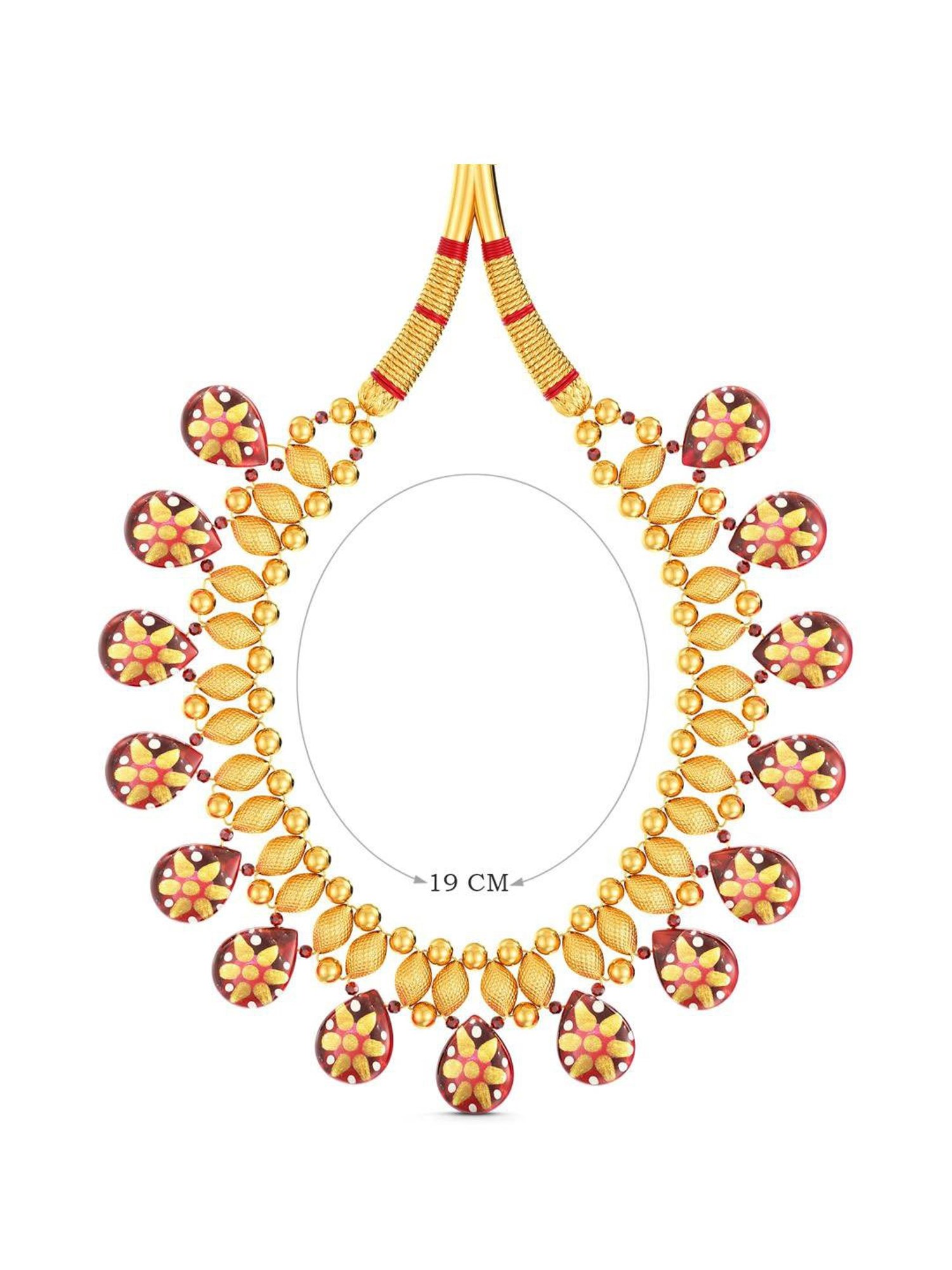 CKC Repouss&iquest; Work Rudraksha Gold Extender Neck Chain: Spiritual Elegance