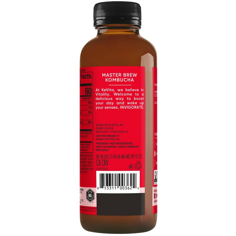 KeVita Raspberry Lemon Master Brew Kombucha - 15.2 fl oz