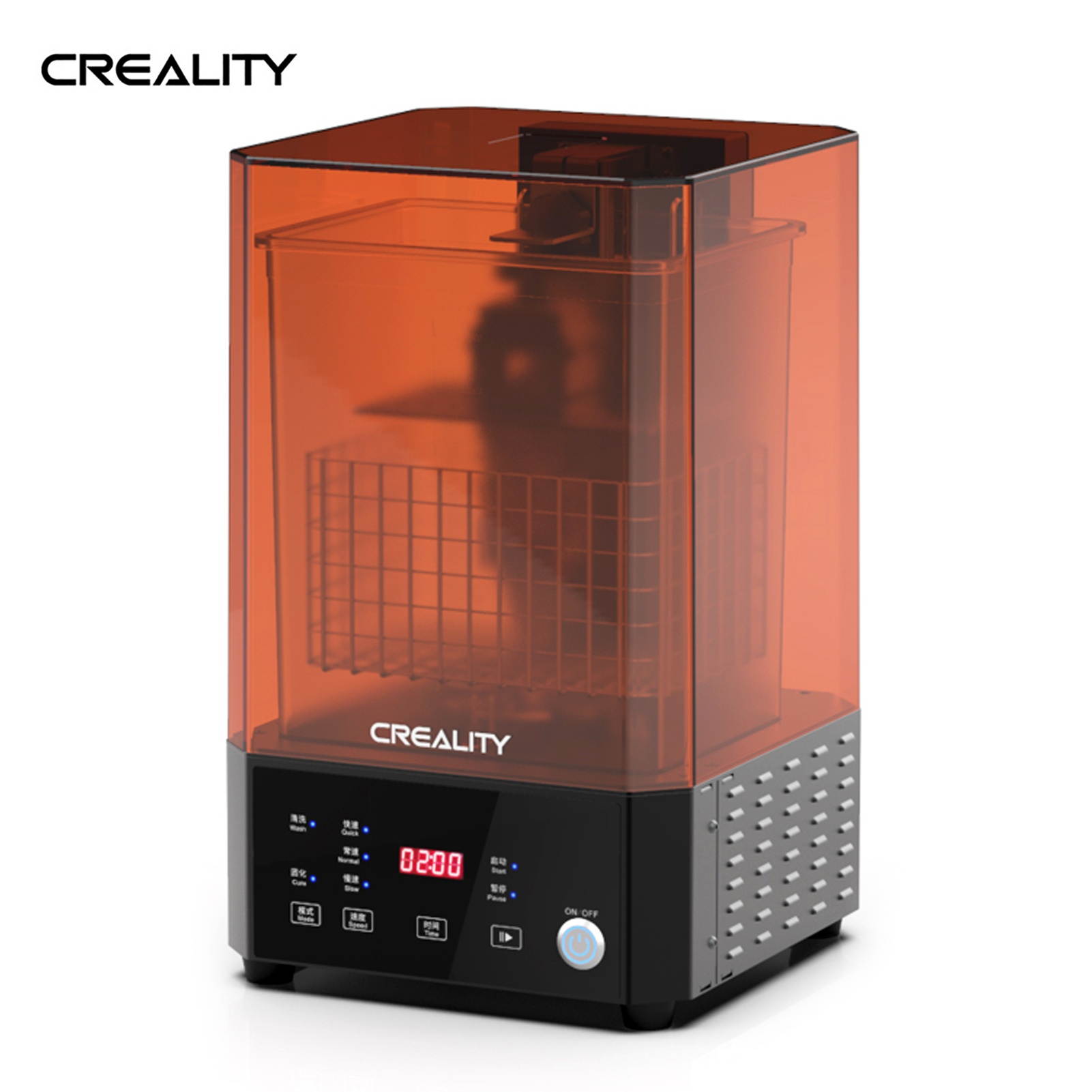 Creality All-in-one UV Curing and Washing Machine for SLA/DLP/LCD 3D Printed Resin Models, Three Gears Adjustable Speed, with Magnetic 360&deg;Rotatable Platform and Large Size Washing Container