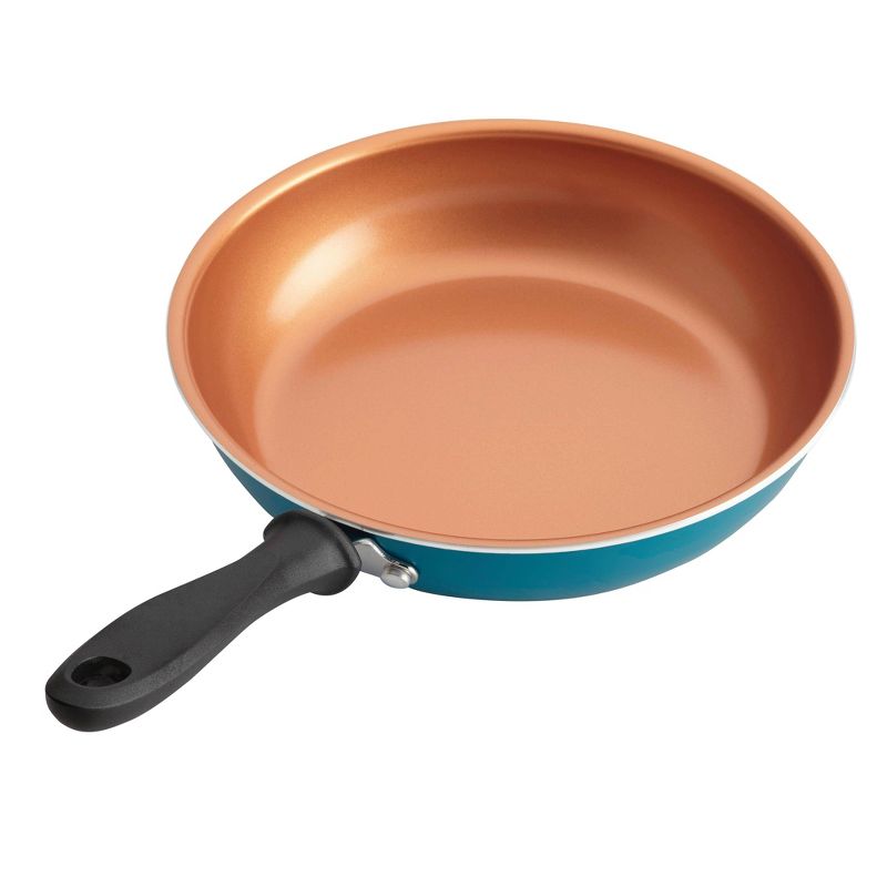 Farberware 2pc Copper Ceramic Reliance Pro Skillets Aqua