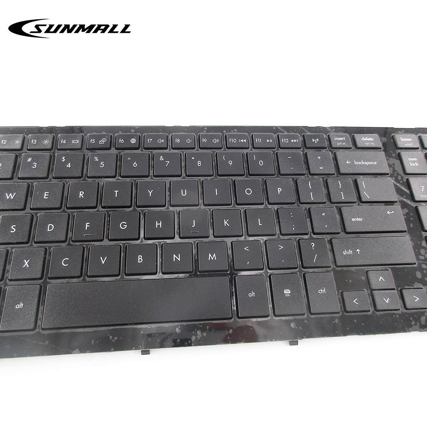 SUNMALL Keyboard Replacement with Frame Compatible with hp probook 4520s 4525s Series Laptop Black US Layout(6 Months Warranty)