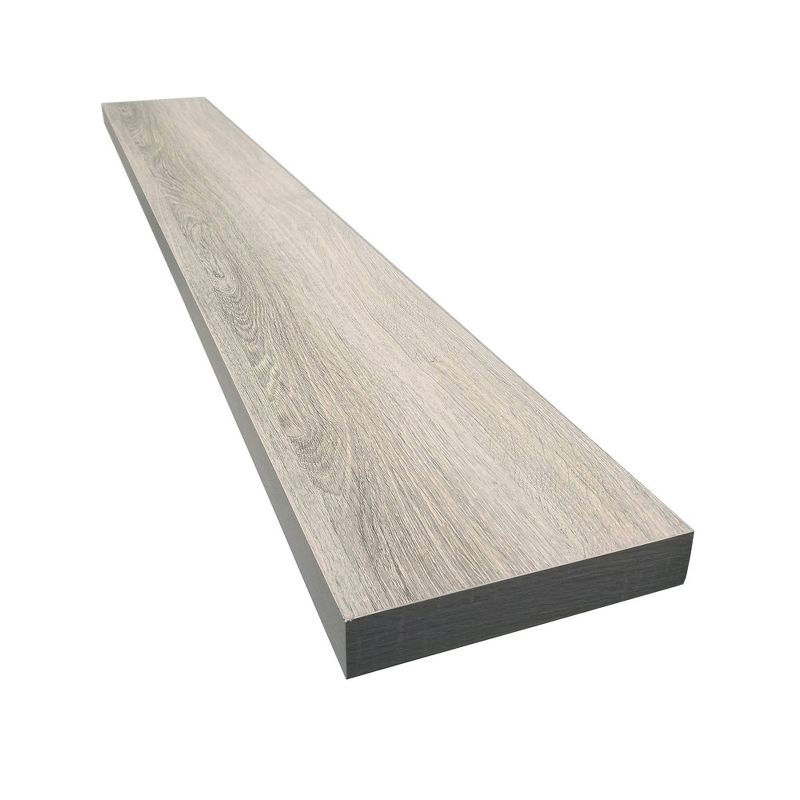 60" x 8" Floating Shelf Driftwood Gray - InPlace