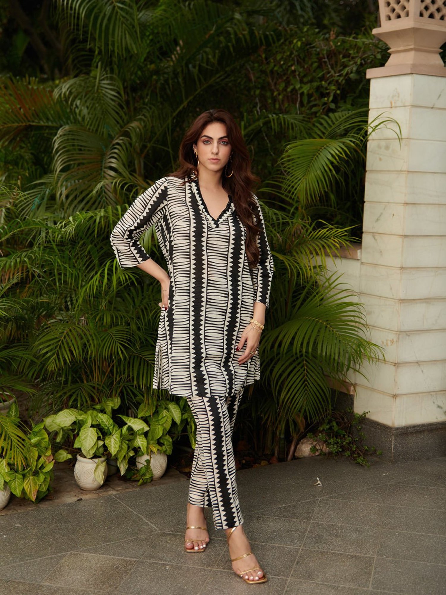 Cin Cin Blue Aqua Shirt Kurta With Tapered Pants