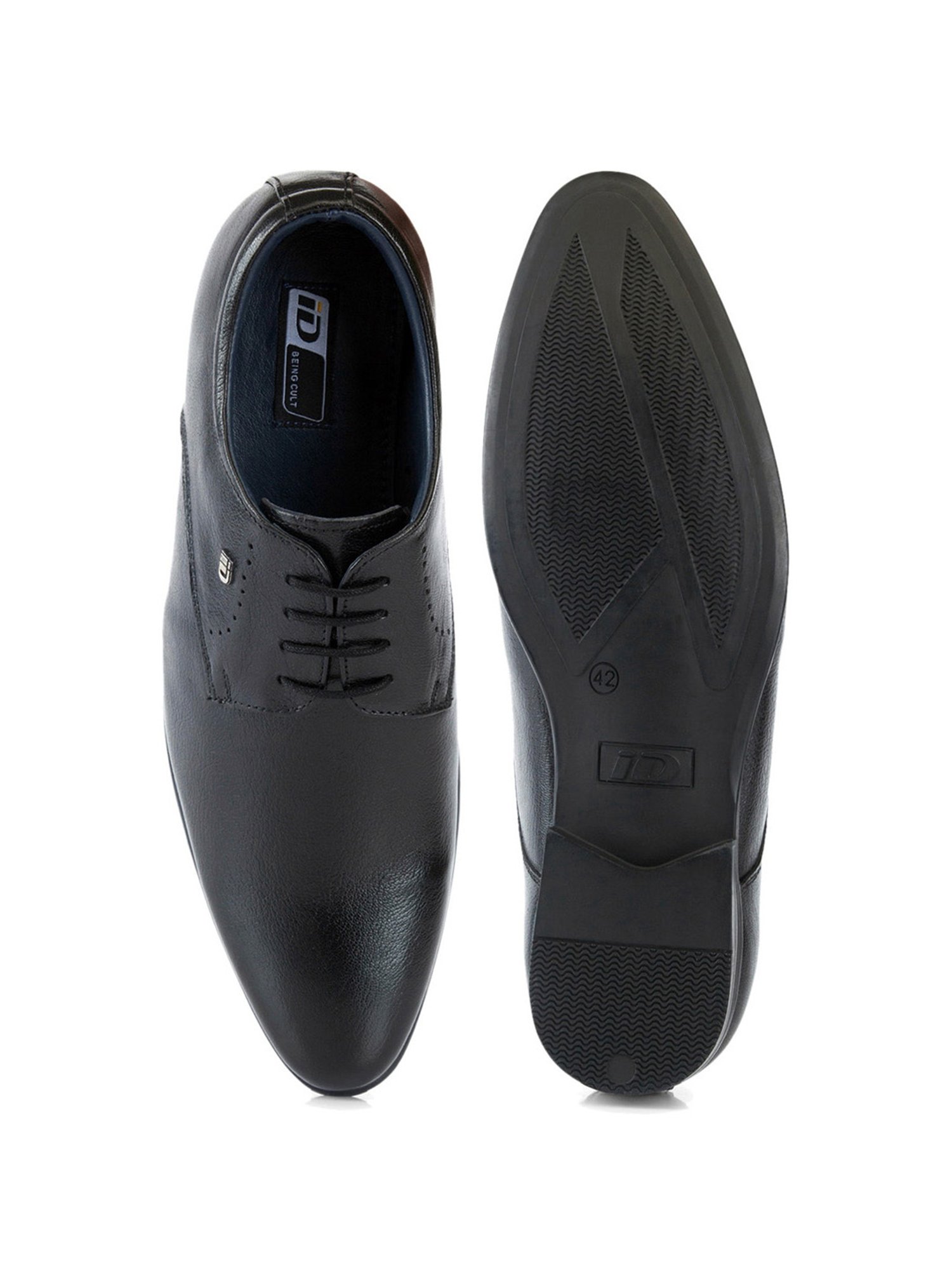 ID Men's Black Oxford Shoes